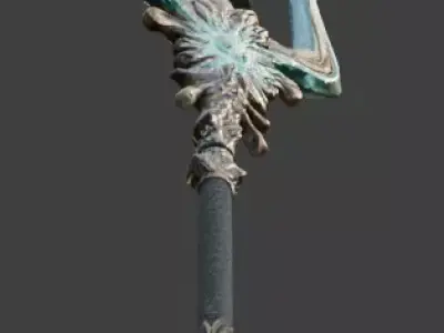 Legendary Trident of Atlantis 3D Model V03 Low-poly 3D model