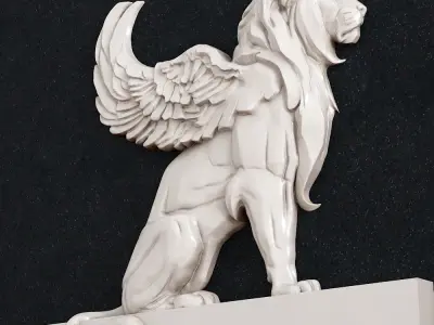 Lion wing architecture 3D print model