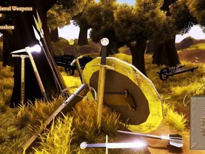 Low Poly Medieval Weapons Low-poly 3D model