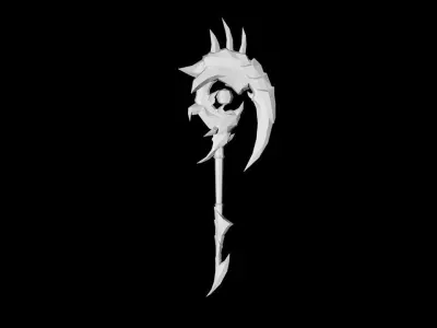 Frozen Bone Scepter Low-poly 3D model