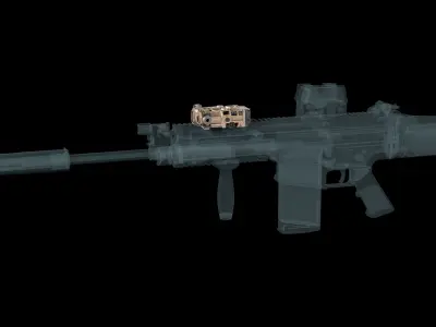 Tactical device Laser Sight EOtech OGL Low-poly 3D model
