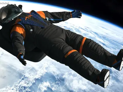 NASA Axiom Spacesuit Empty 3D model