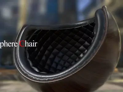 ORBIT SPITFIRE LEATHER CHAIR 3D model