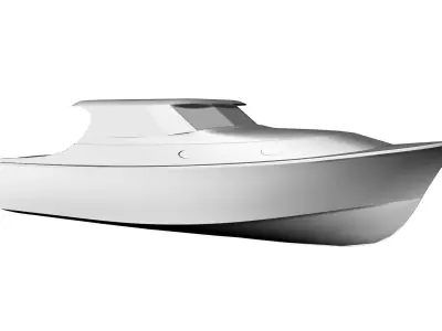 34 Foot Classic Downeast Boat  Hull Design 3D model