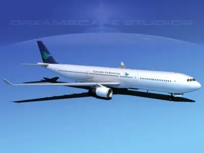 Airbus A330-300 Garuda 3D model