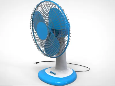Table Fan Low-poly 3D model get