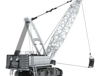 Dragline Excavator Mining Construction Machinery 3D model