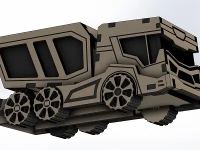 Laser cut truck model 3D print model