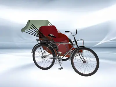 South East Asia Trishaw Rider  3D model