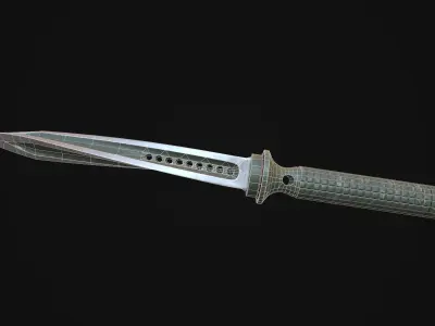 Jagdkommando knife Low-poly 3D model
