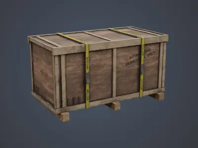Military crate  Low-poly 3D model