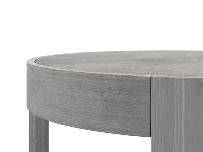 Portside Outdoor Concrete Round Coffee Table - West Elm 3D model