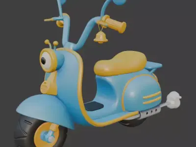 Scooter 3D Model 3D model purchase