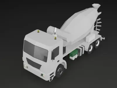 Concrete Mixer Truck 3D model by 3dmachine from CGTrader