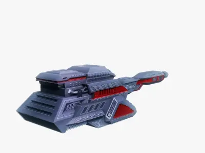 Blaster cannon 05 sci-fi low poly Low-poly 3D model