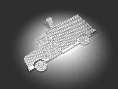 TRUCK DIAMOND PENDANT 3D print model