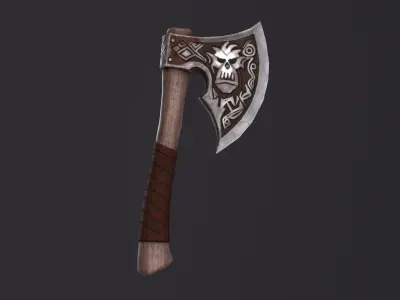 Axe Skullcleaver Low-poly 3D model