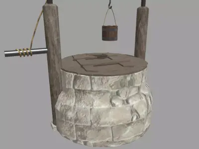 Water Well Low-poly 3D model