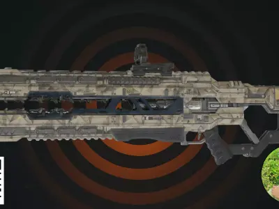 Sci-Fi Futuristic Heavy Railgun 3D model