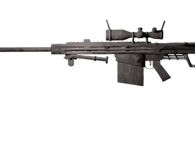 UTR130 Sniper Rifle Low-poly 3D model