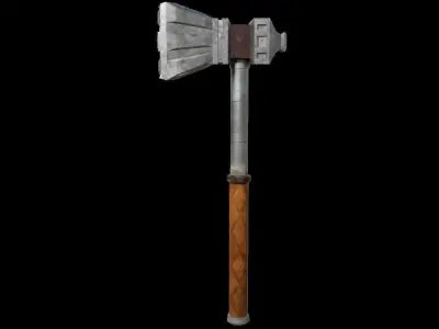 Hammer Weapon PBR 3D model