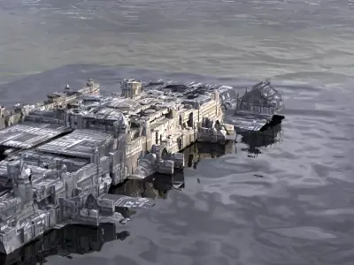 Sci fi city Blocks 3D model