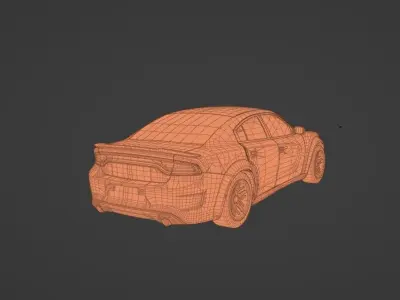 Dodge Charger 2023 Exterior Low-poly 3D model