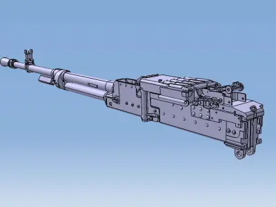 Machine Gun NSVT NSV KORD 3D model