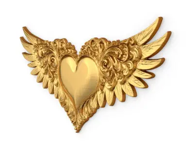 Wings Printable carved decor 06 3D model