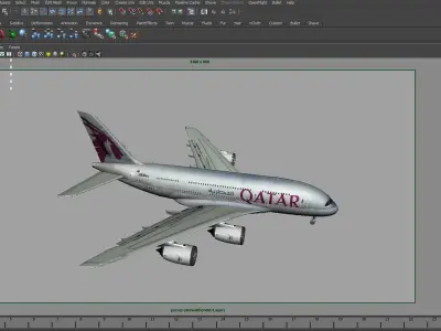 qatar aircraft 3d model 3D model