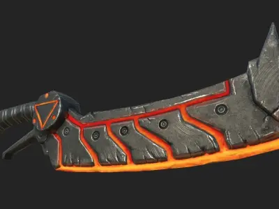 Demons Sword Low-poly 3D model