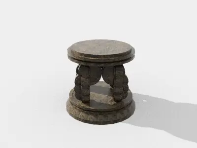 pedestal statue base original art design 3D model