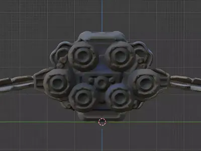 Damaged Sci-Fi Spaceship Shuttle Wreck Game Ready PBR Low-poly 3D model