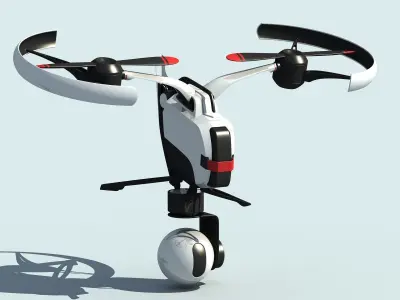 Dual-axis Drone UAV Aircraft 3D model