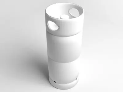 Barrel Steel 5 Gallons 3D model