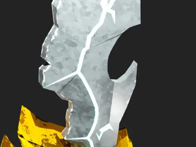  Battle Dagger Low-poly 3D model