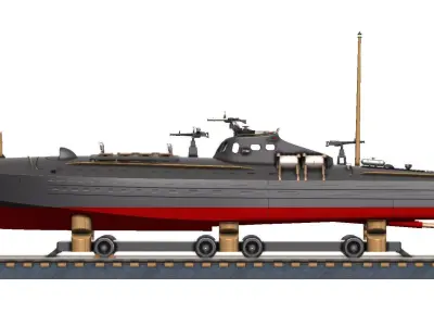 Thornycroft 70ft Coastal Motor Boat 3D print model