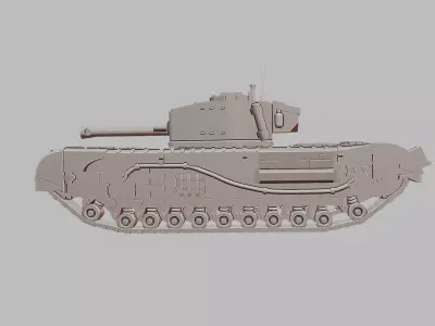 Churchill Mk VII British Heavy Infantry Tank WWII 3D Printable  3D print model