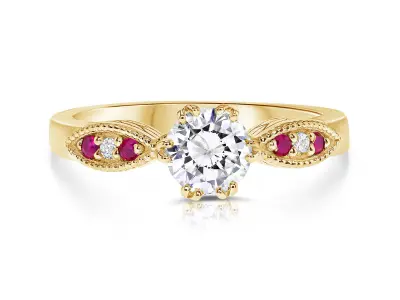 Vintage engagement ring 3D print model purchase