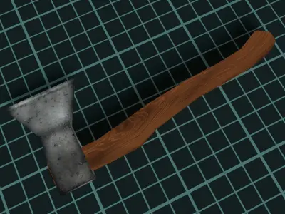 Low-poly Axe Free low-poly 3D model
