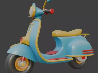 Scooter 3D Model 3D model