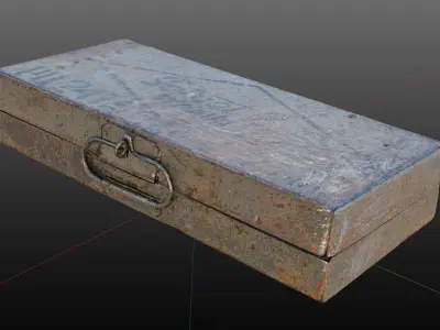 Old Wrench box Free low-poly 3D model