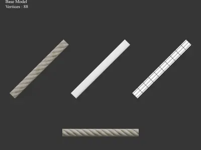 Medieval Essentials Rope Building Set Low-poly 3D model