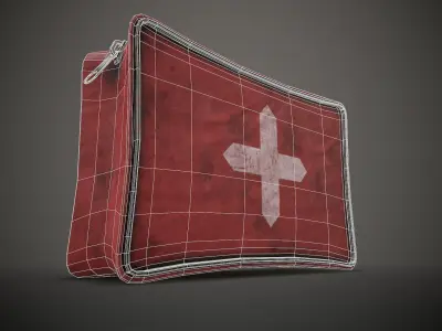 Small Medkit Low-poly 3D model