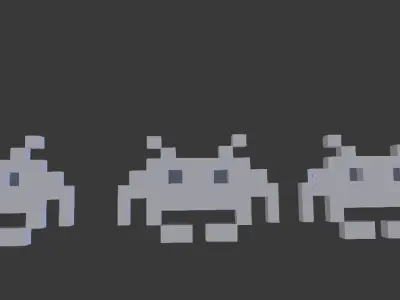 The Space Invaders Enemy Free 3D model