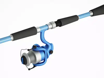 Fishing rod 3D model 3