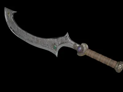 Khopesh Sword 01 Low-poly 3D model