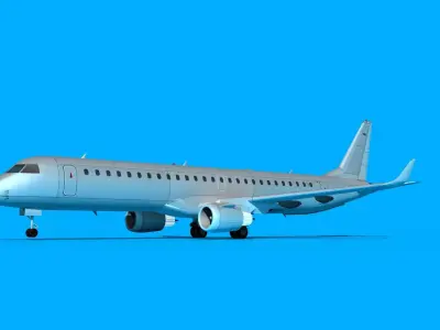 Embraer Emb-190 Bare Metal 3D model