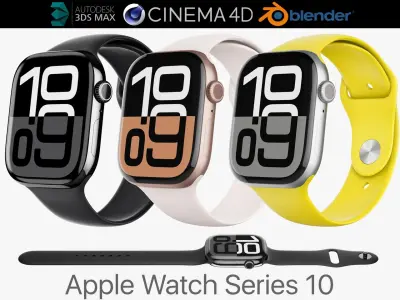 Apple Watch Series 10 Aluminum All colors 3D model purchase
