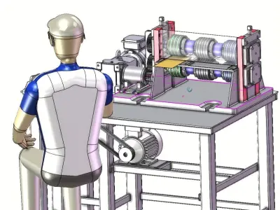 Sheet Metal Slitting Machine for Gold Silver Copper Coils 3D model